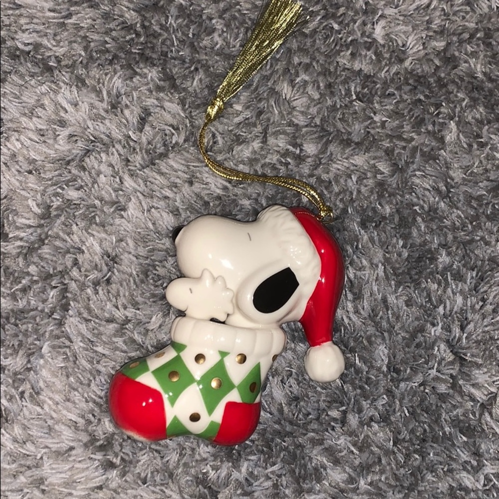 💜3/$25 Lenox Glass Snoopy Ornament